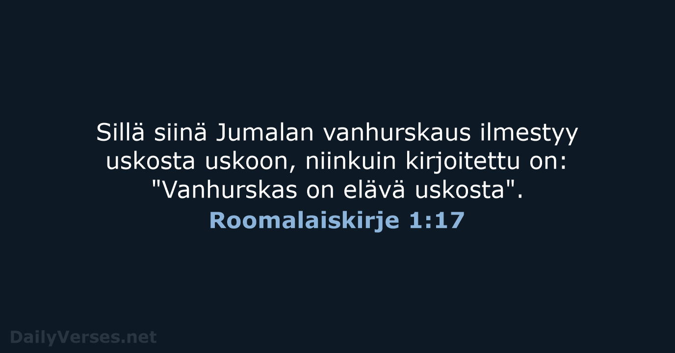 Roomalaiskirje 1:17 - KR38