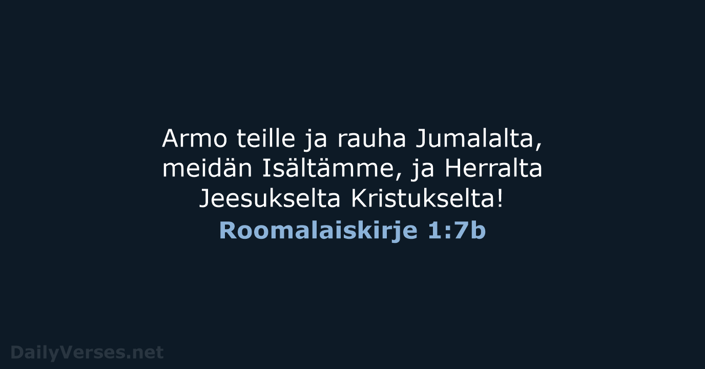 Roomalaiskirje 1:7b - KR38