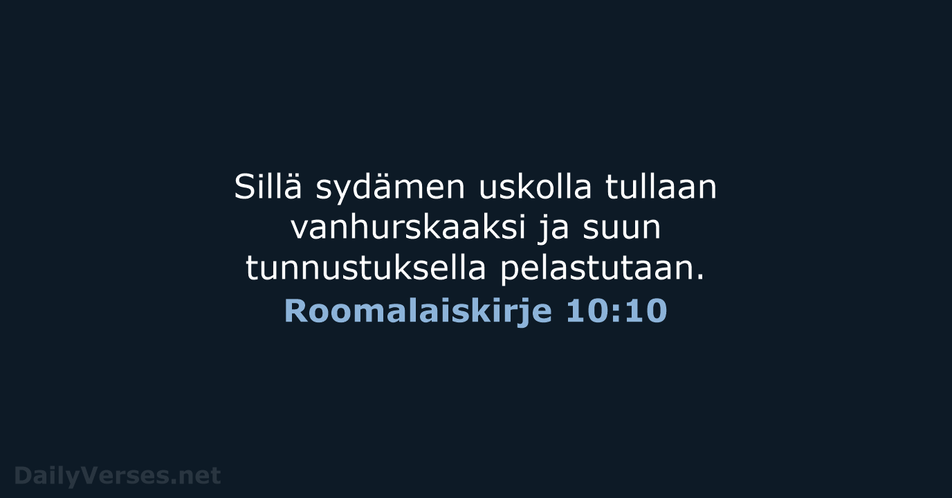 Roomalaiskirje 10:10 - KR38