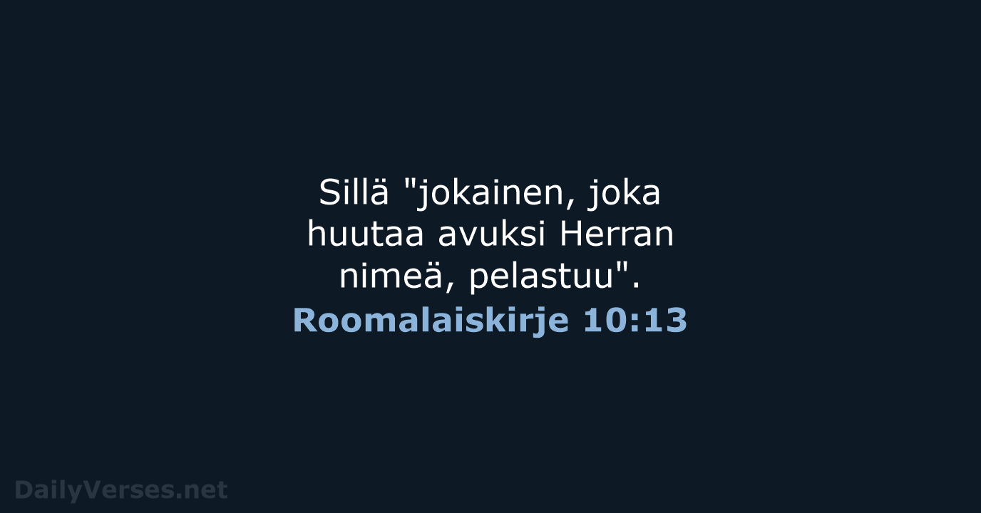 Roomalaiskirje 10:13 - KR38