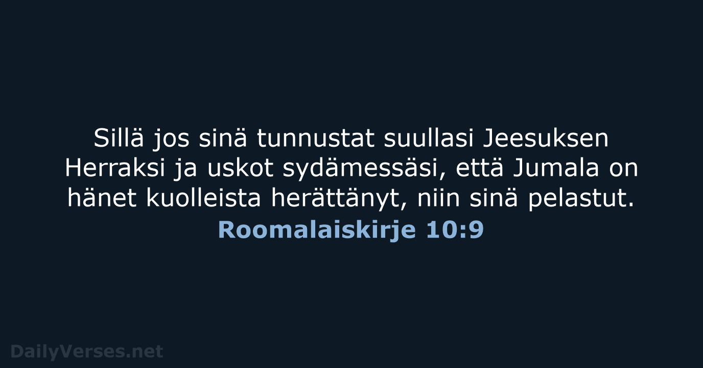 Roomalaiskirje 10:9 - KR38