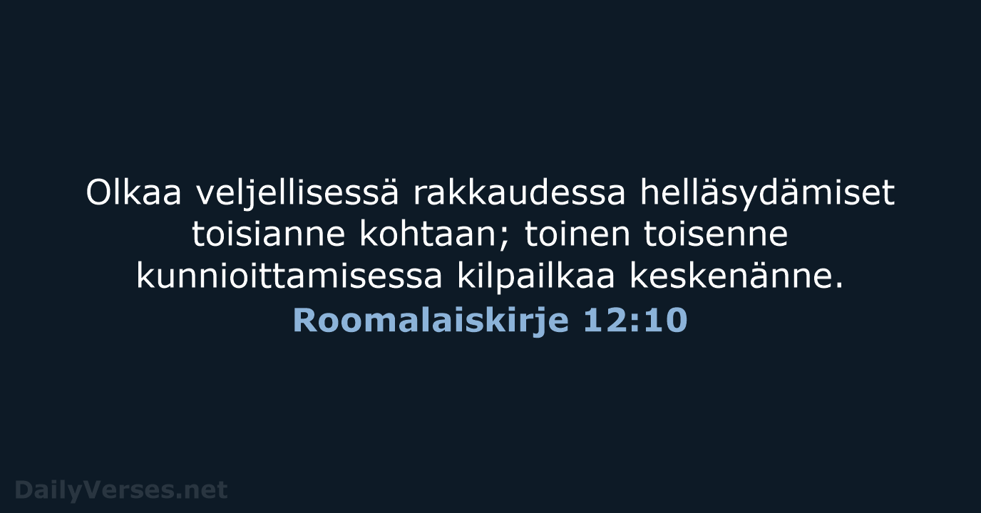 Roomalaiskirje 12:10 - KR38