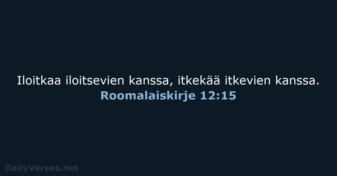 Roomalaiskirje 12:15 - KR38