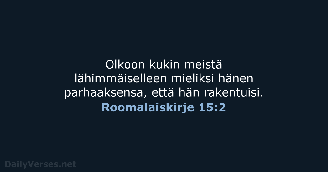 Roomalaiskirje 15:2 - KR38