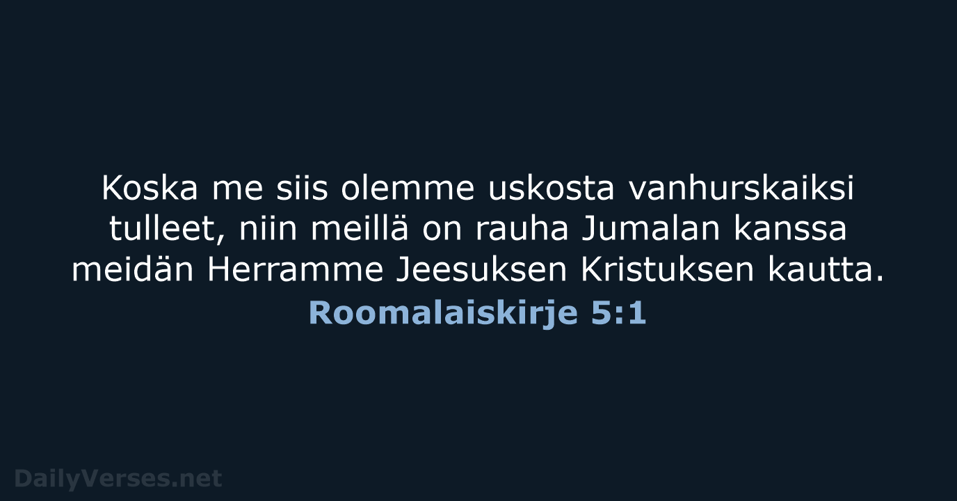 Roomalaiskirje 5:1 - KR38