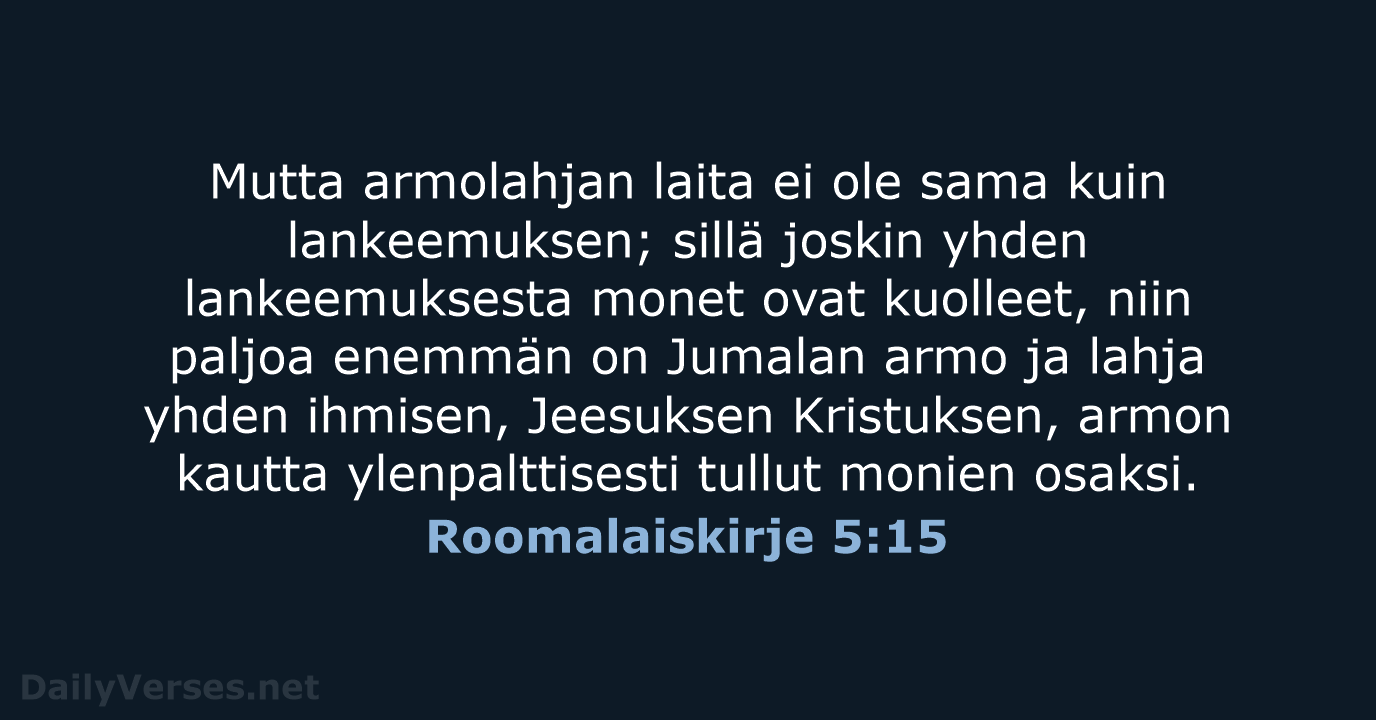 Roomalaiskirje 5:15 - KR38