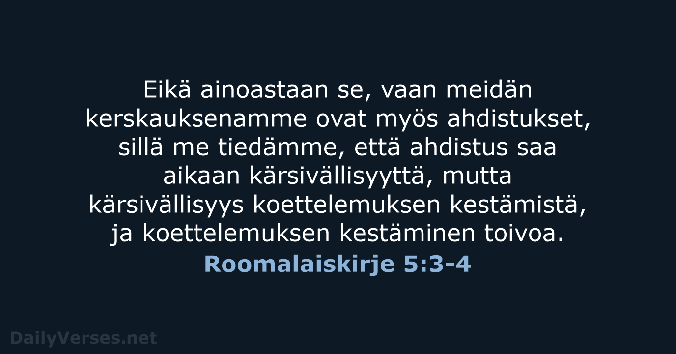 Roomalaiskirje 5:3-4 - KR38