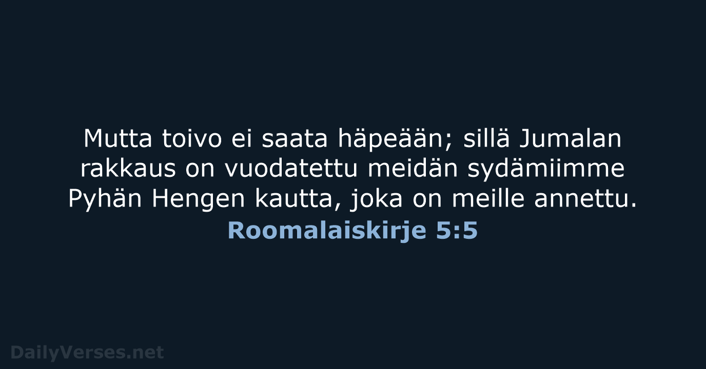 Roomalaiskirje 5:5 - KR38