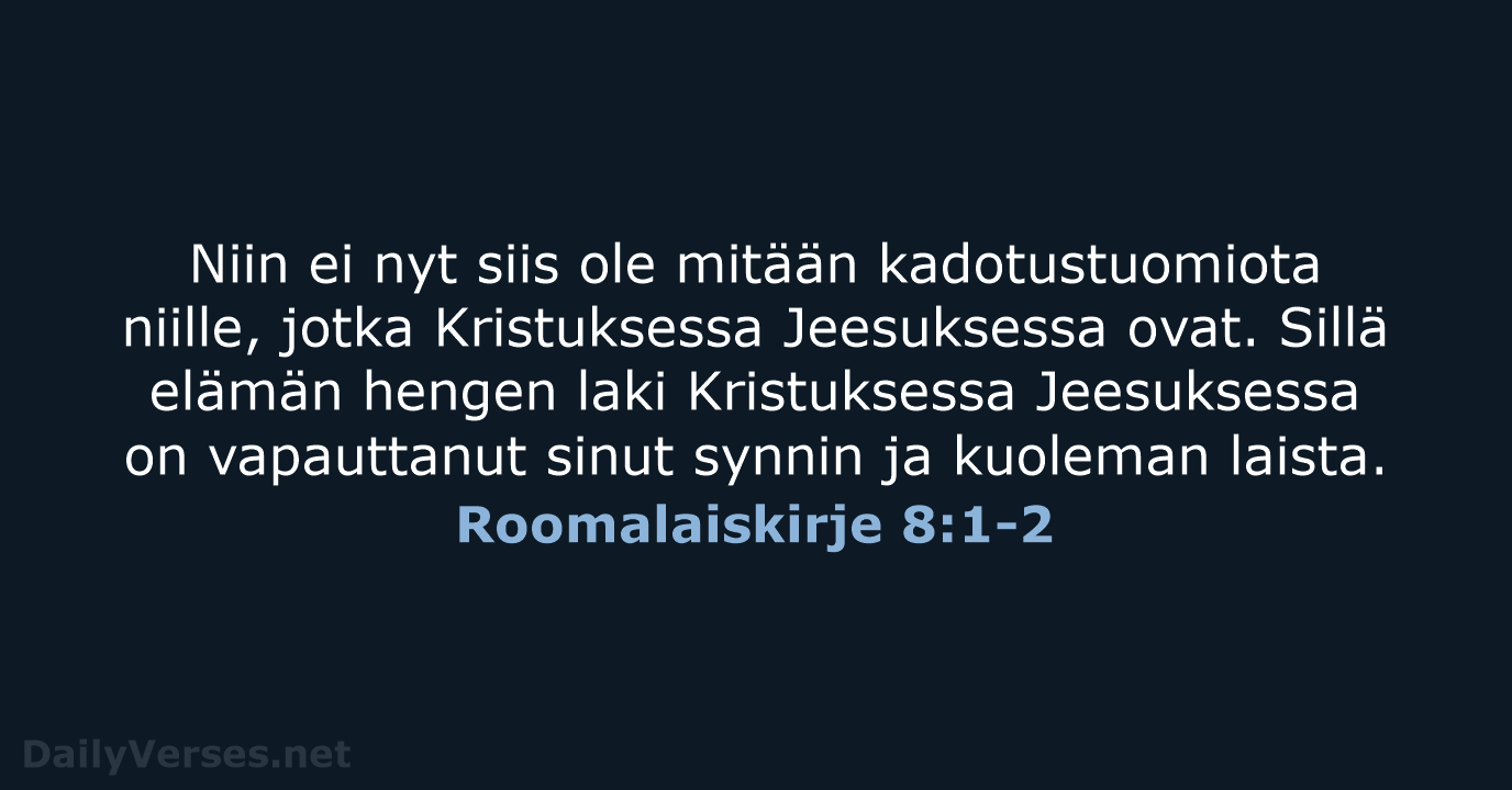 Roomalaiskirje 8:1-2 - KR38