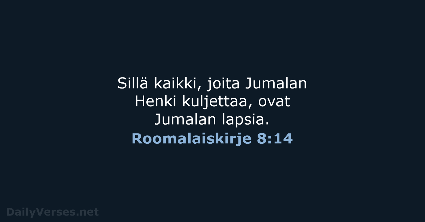 Roomalaiskirje 8:14 - KR38