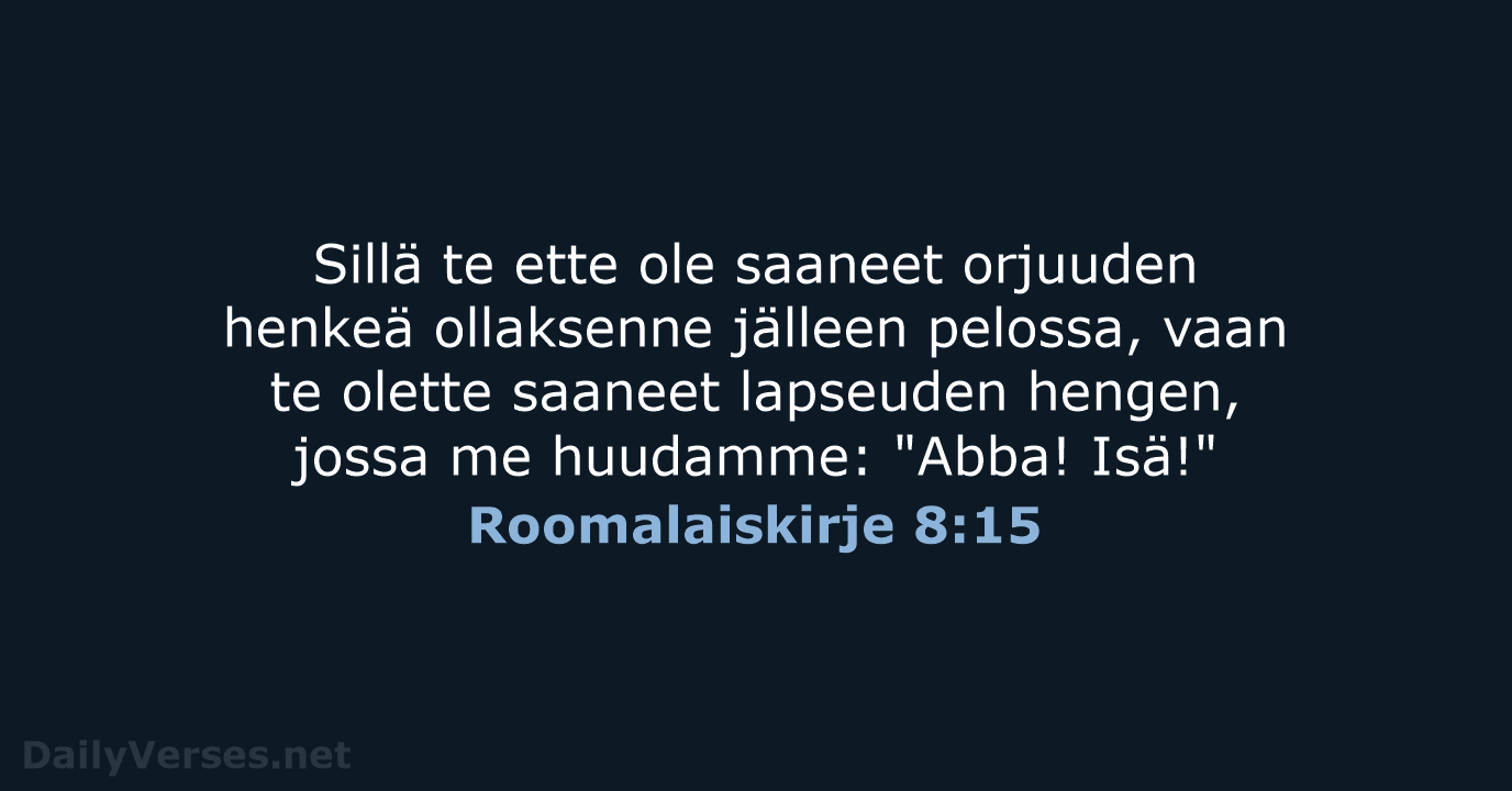 Roomalaiskirje 8:15 - KR38