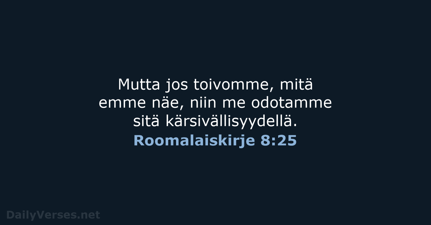 Roomalaiskirje 8:25 - KR38