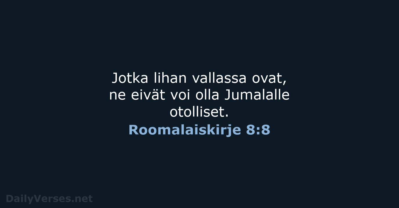 Roomalaiskirje 8:8 - KR38