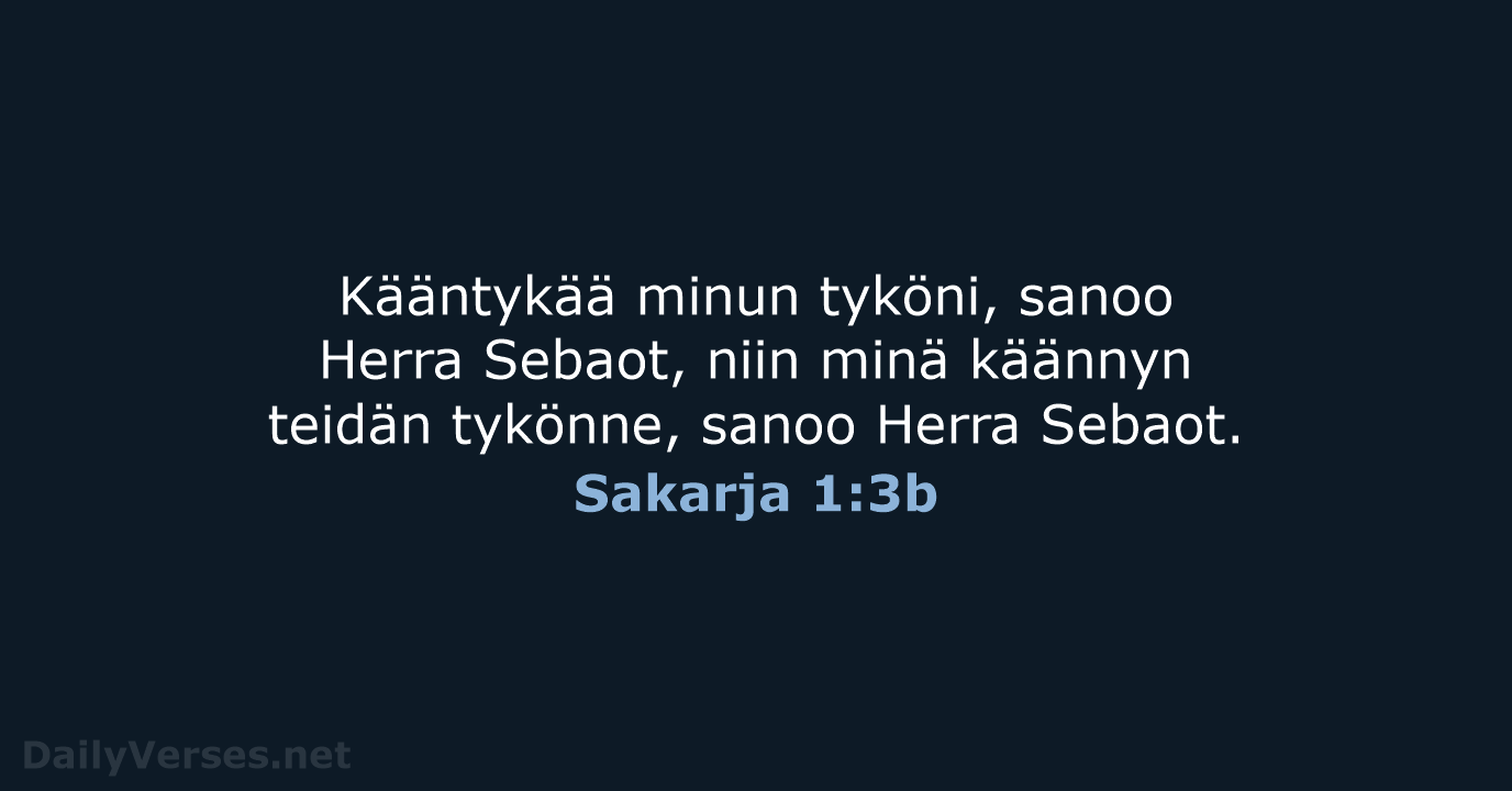 Sakarja 1:3b - KR38