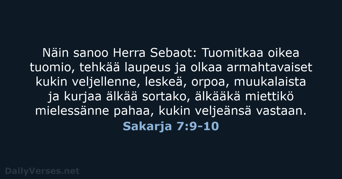 Sakarja 7:9-10 - KR38