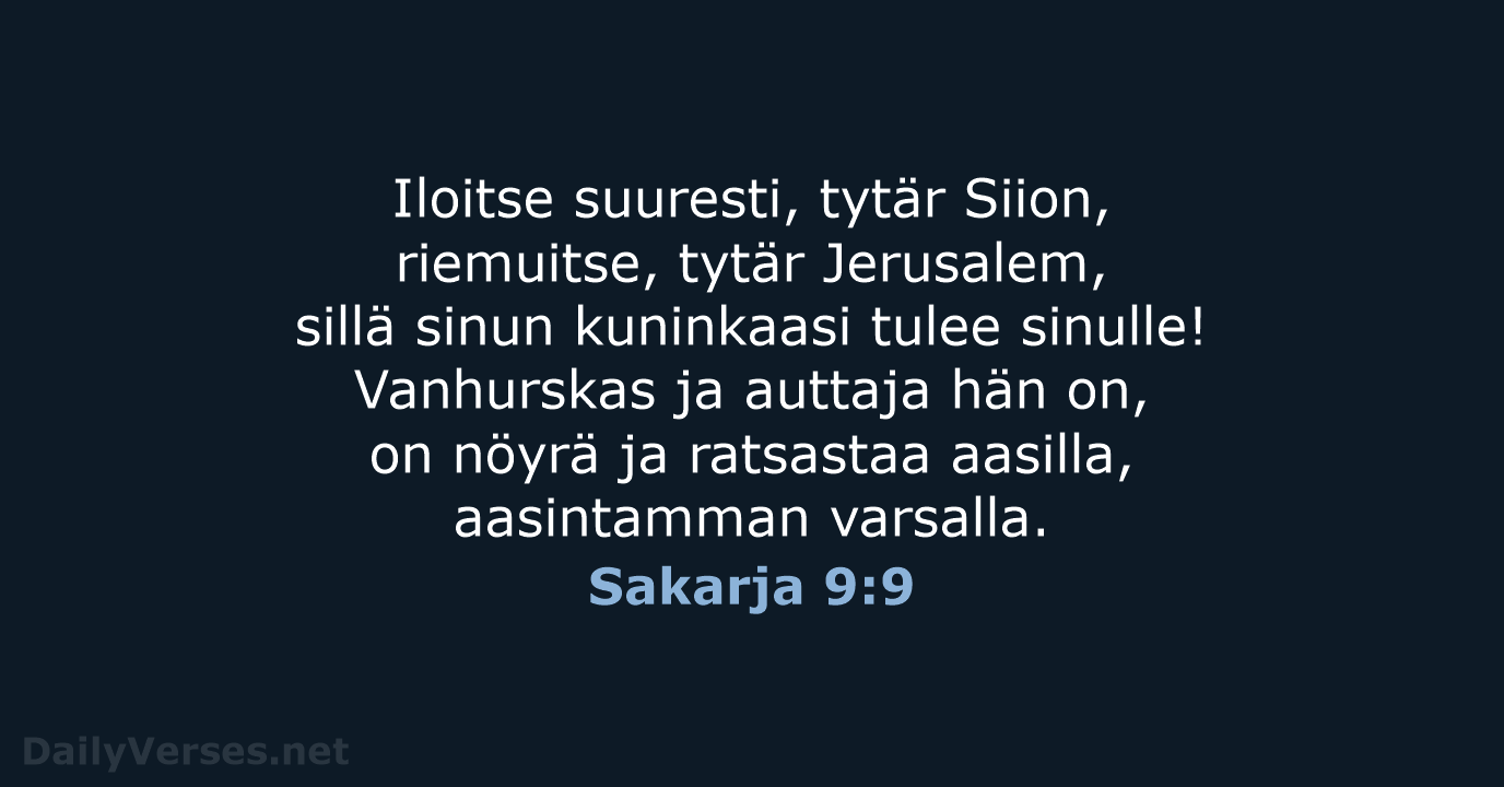 Sakarja 9:9 - KR38