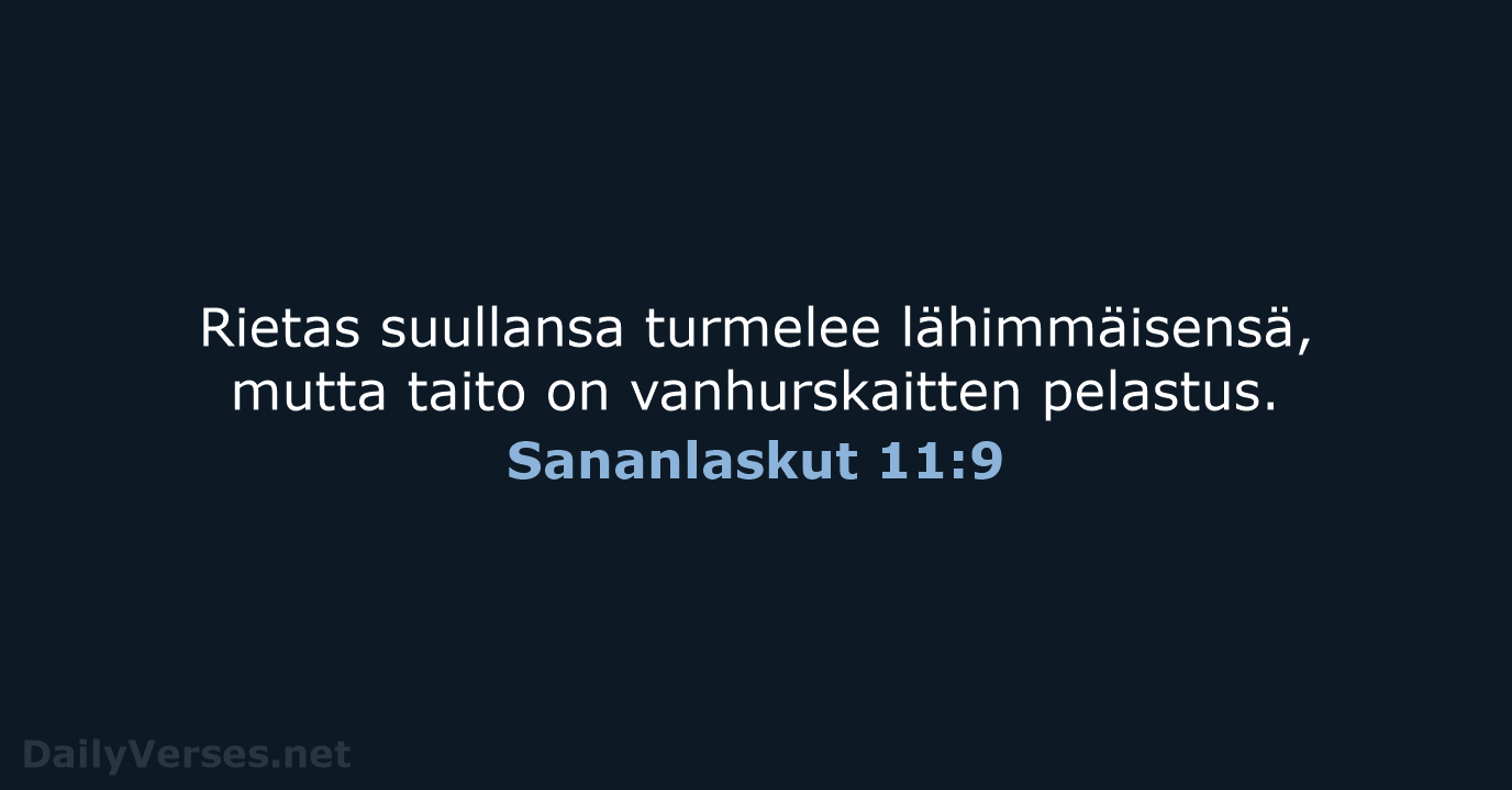 Sananlaskut 11:9 - KR38