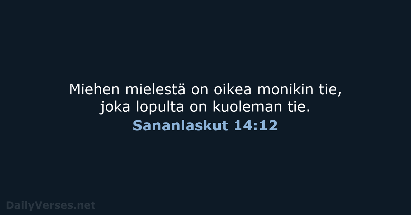 Sananlaskut 14:12 - KR38