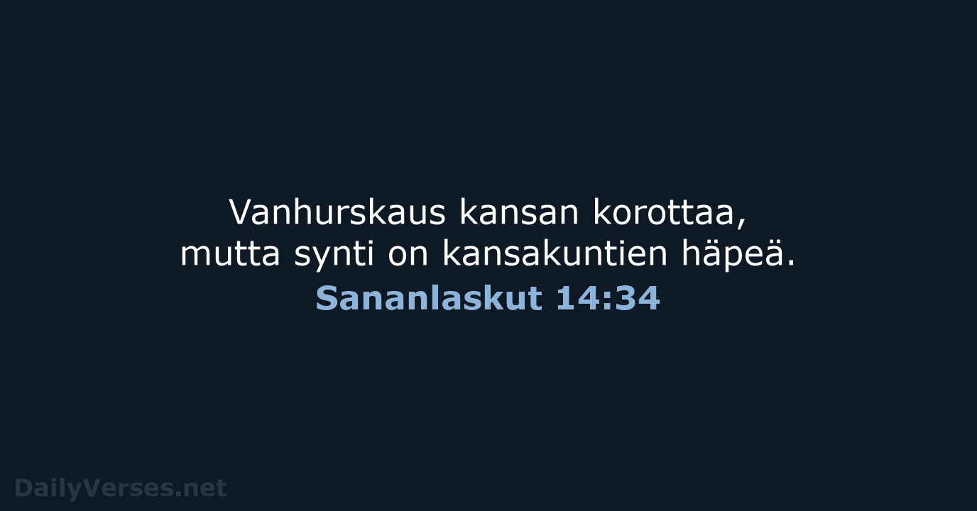 Sananlaskut 14:34 - KR38