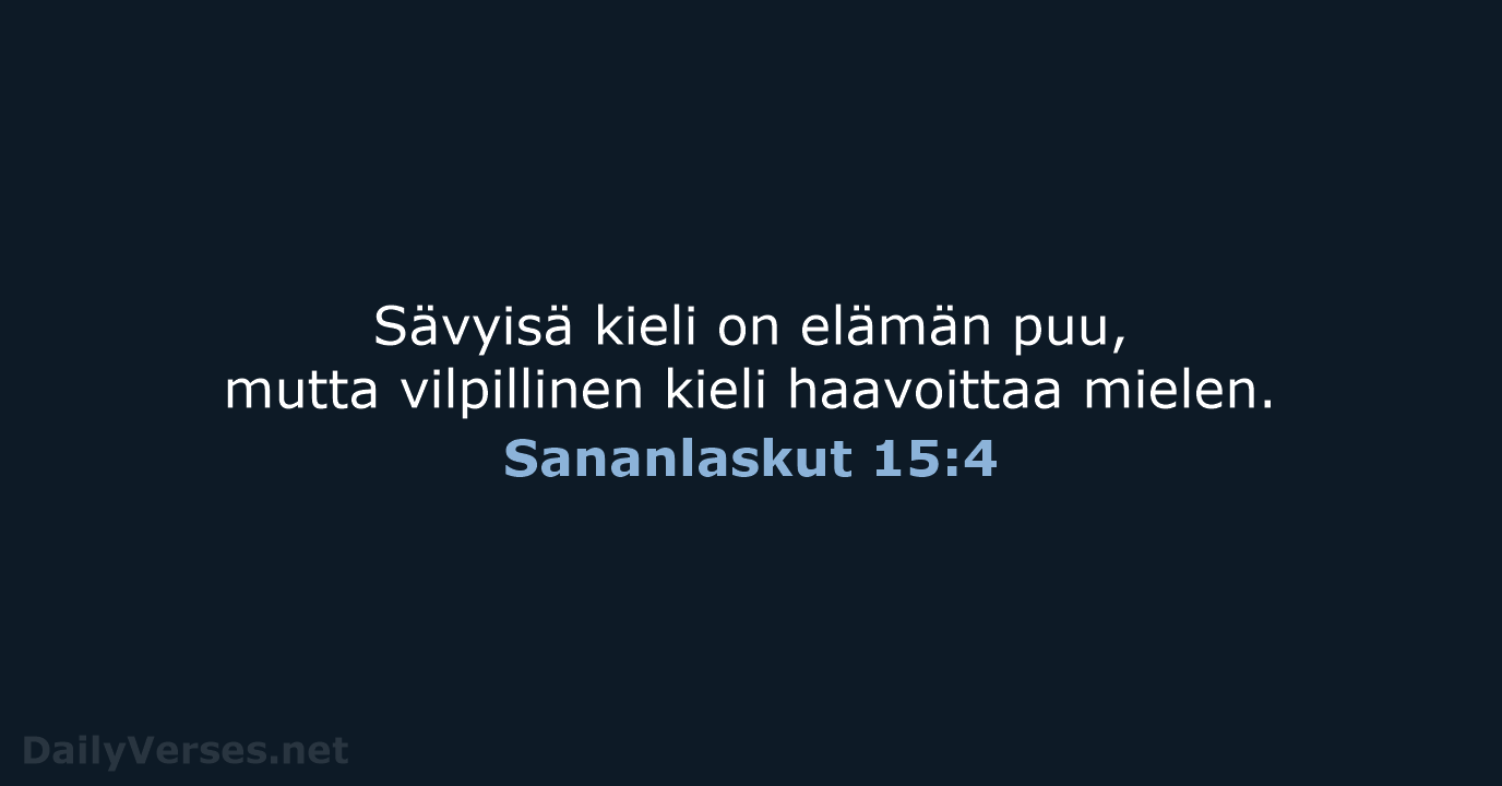 Sananlaskut 15:4 - KR38