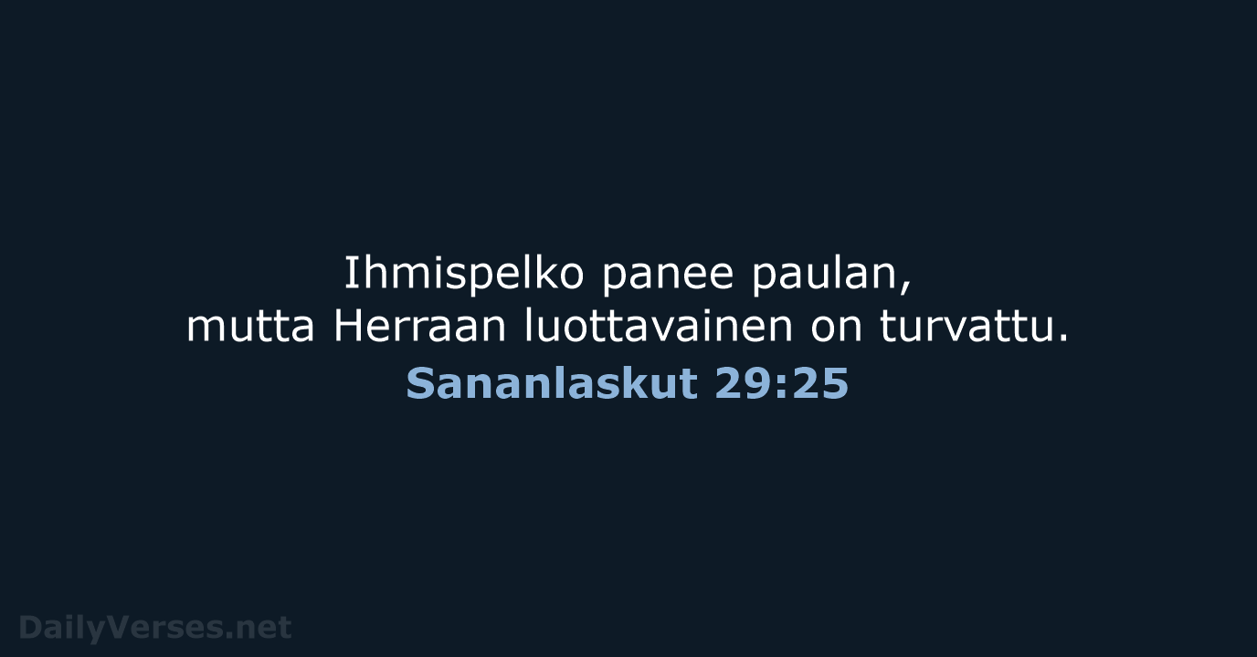 Sananlaskut 29:25 - KR38