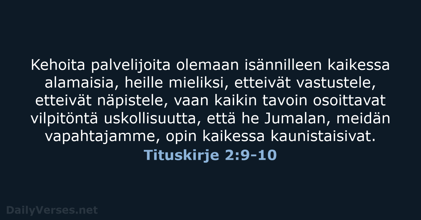 Tituskirje 2:9-10 - KR38