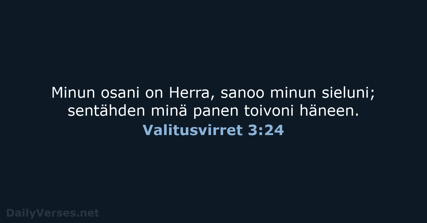 Valitusvirret 3:24 - KR38