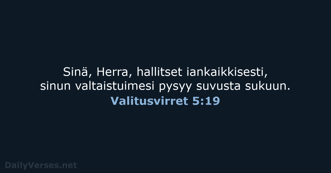 Valitusvirret 5:19 - KR38