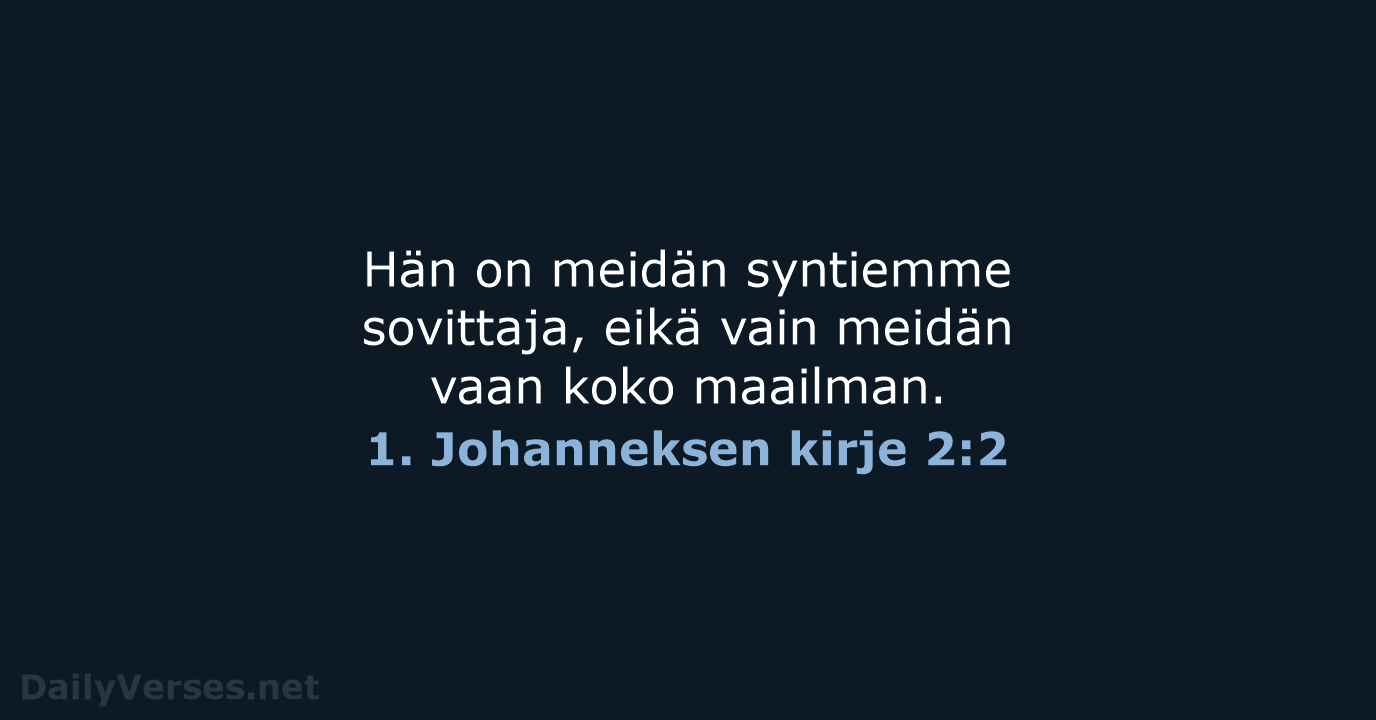 1. Johanneksen kirje 2:2 - KR92