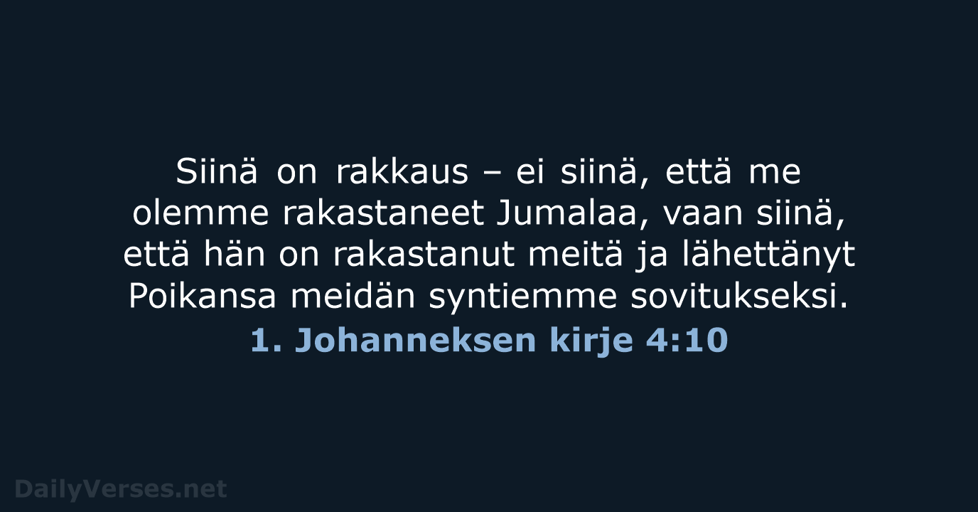 1. Johanneksen kirje 4:10 - KR92