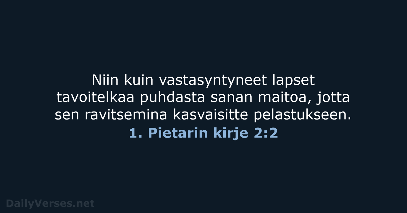 1. Pietarin kirje 2:2 - KR92