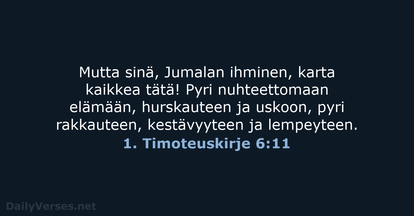1. Timoteuskirje 6:11 - KR92