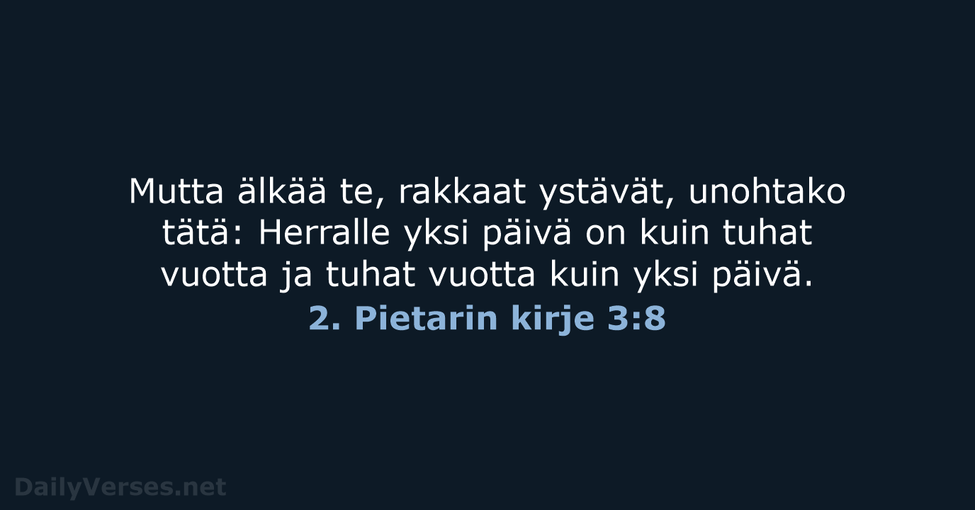2. Pietarin kirje 3:8 - KR92