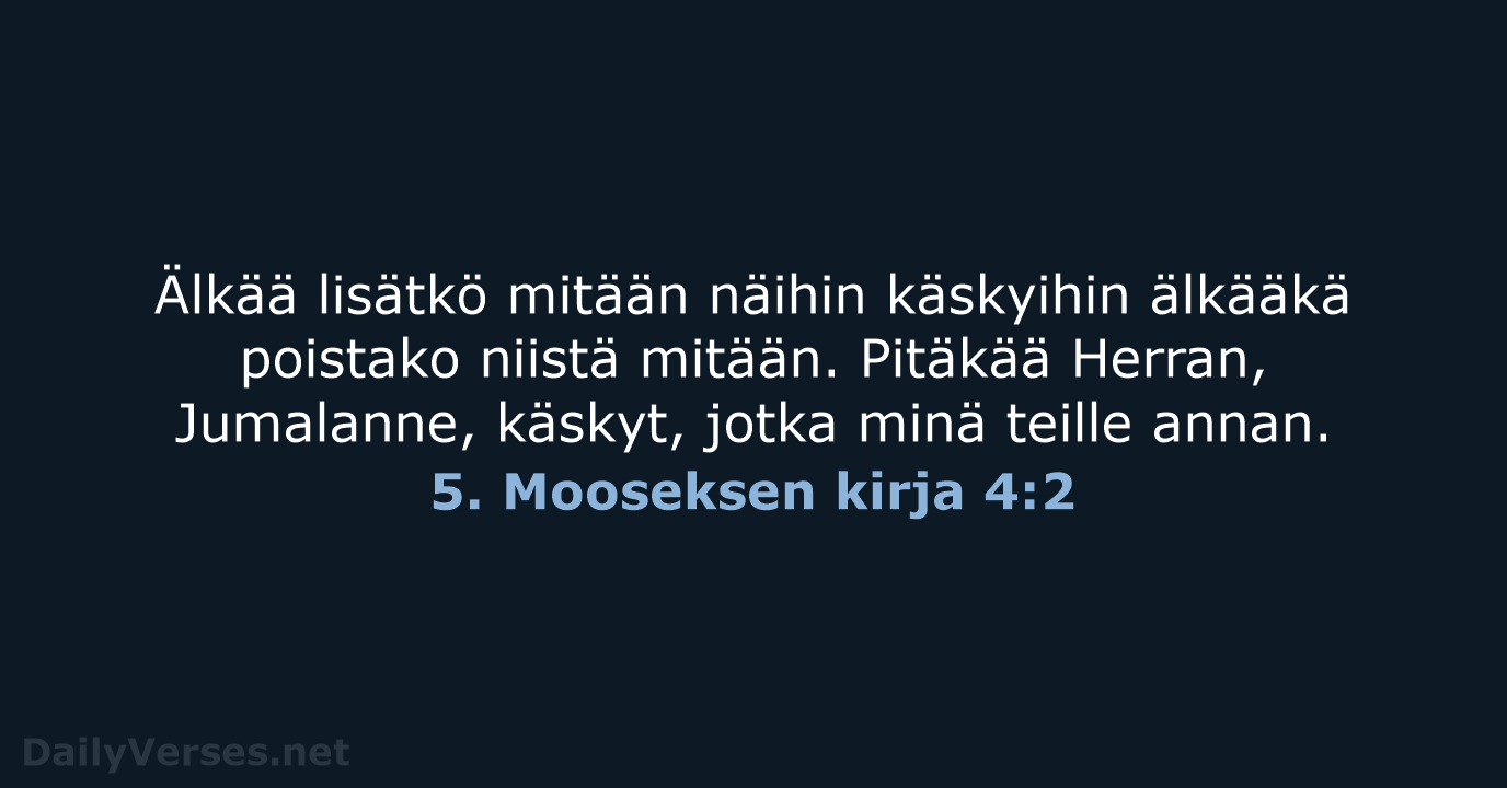 5. Mooseksen kirja 4:2 - KR92