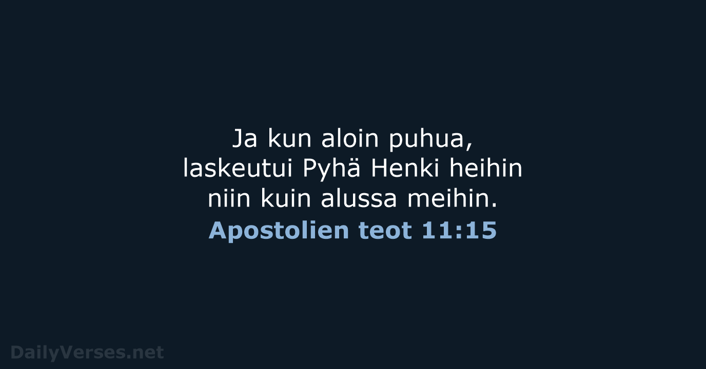 Apostolien teot 11:15 - KR92