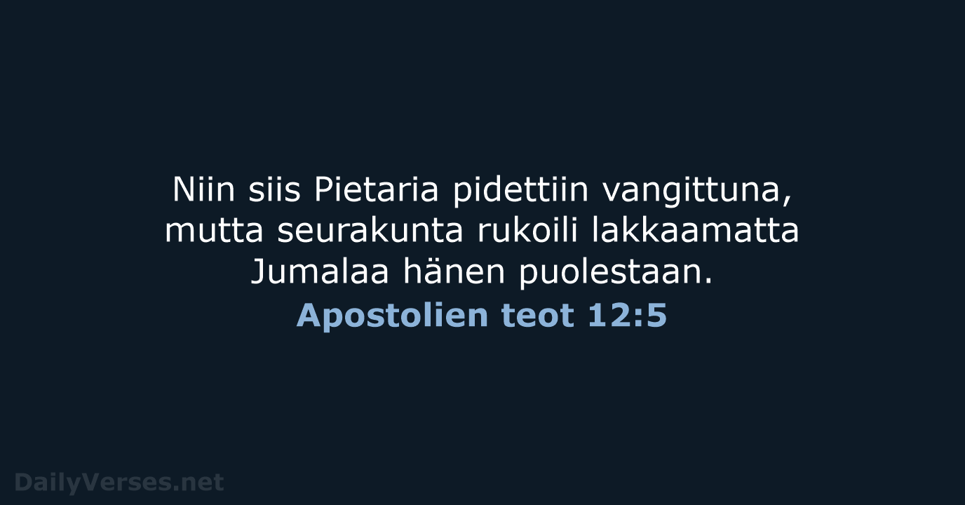Apostolien teot 12:5 - KR92