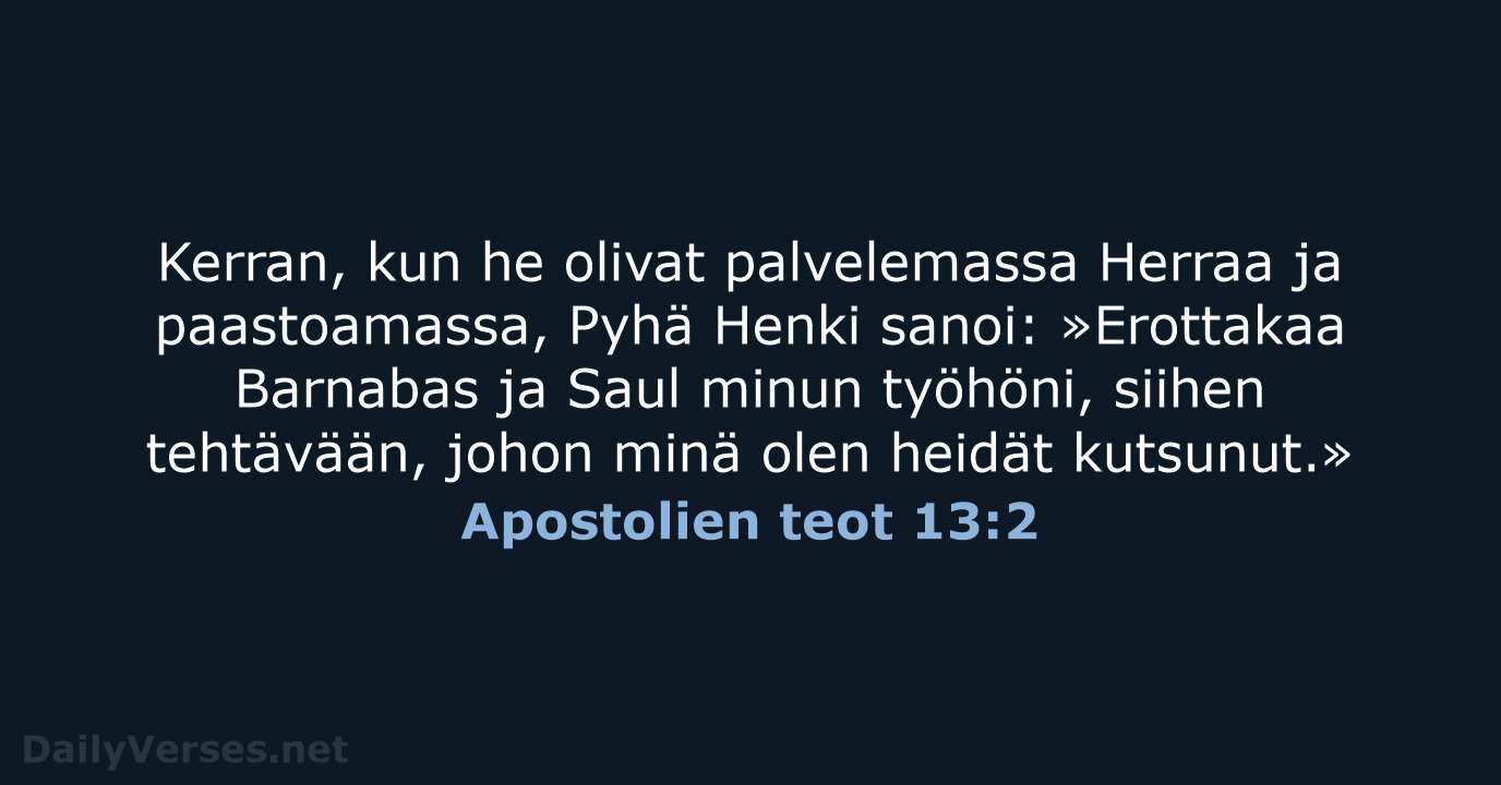 Apostolien teot 13:2 - KR92