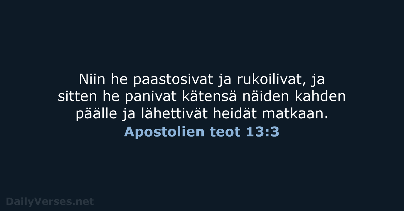 Apostolien teot 13:3 - KR92