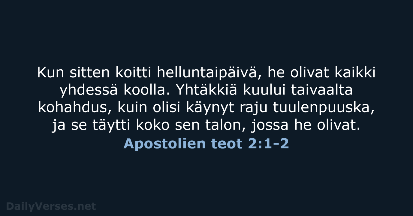 Apostolien teot 2:1-2 - KR92