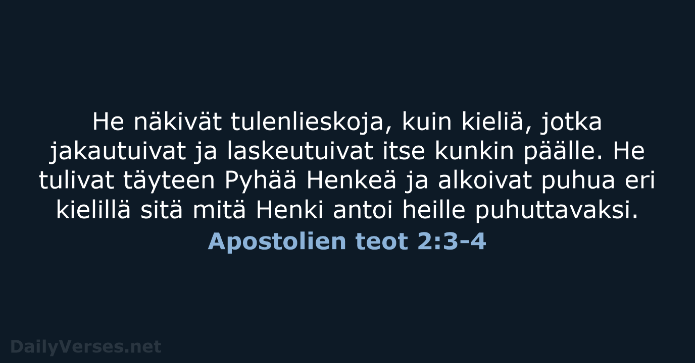 Apostolien teot 2:3-4 - KR92