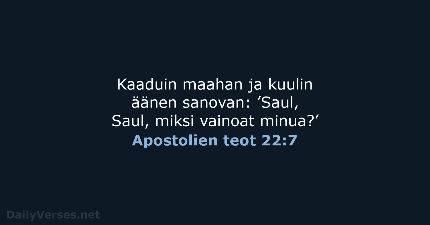Apostolien teot 22:7 - KR92