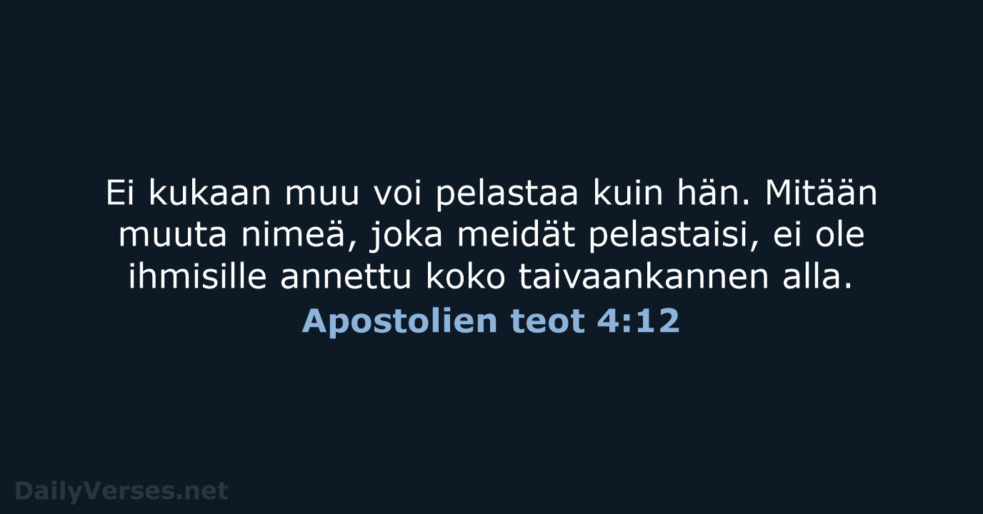 Apostolien teot 4:12 - KR92