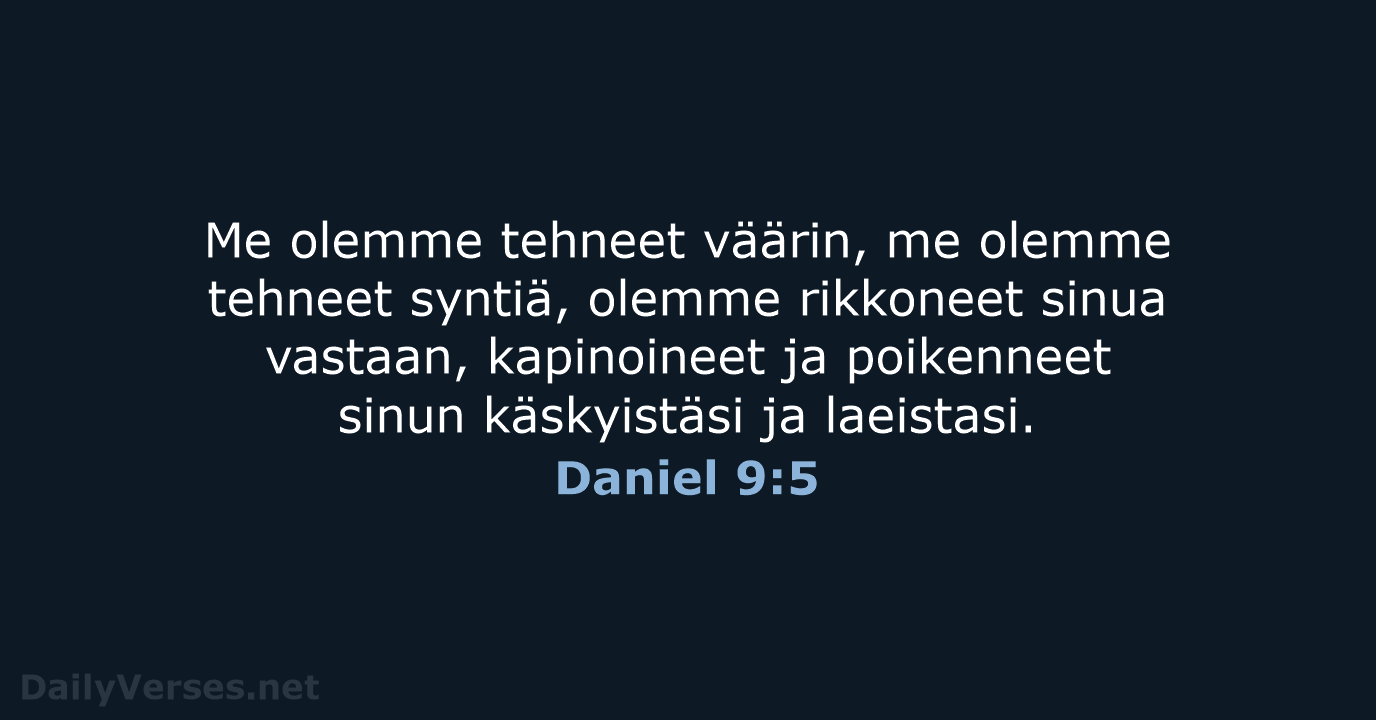 Daniel 9:5 - KR92