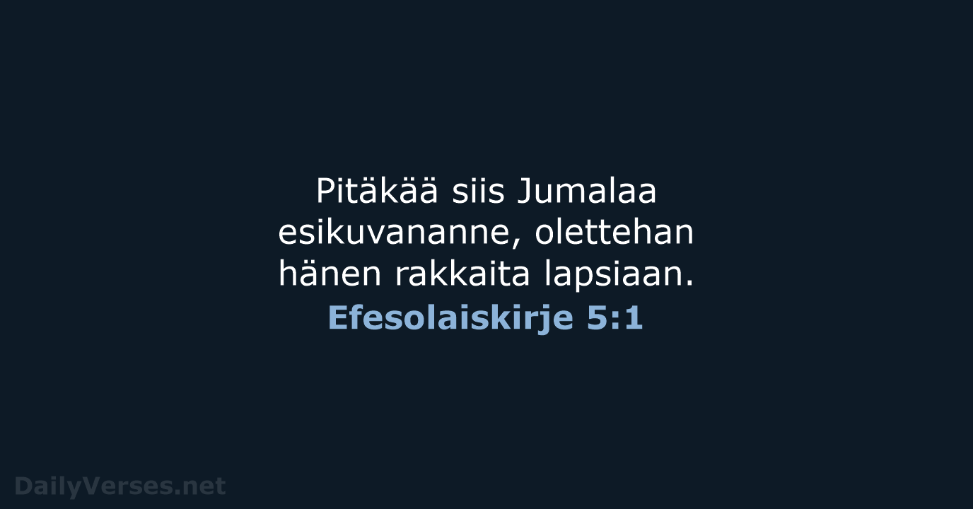 Efesolaiskirje 5:1 - KR92