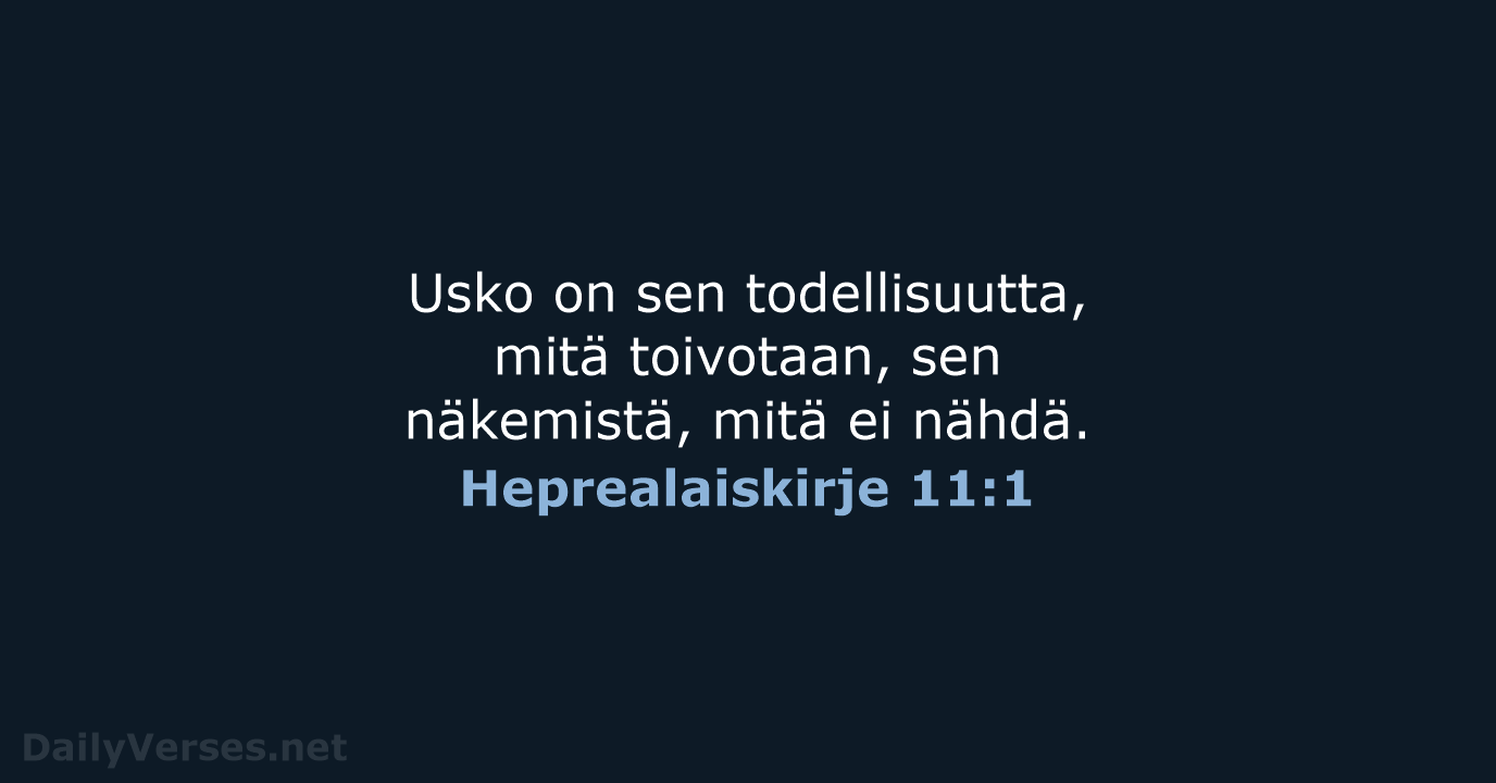 Heprealaiskirje 11:1 - KR92