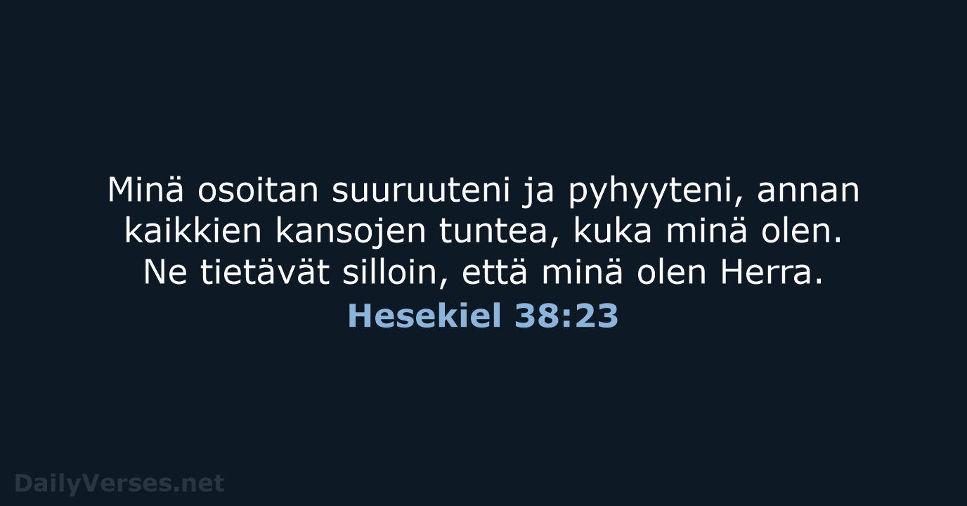 Hesekiel 38:23 - KR92