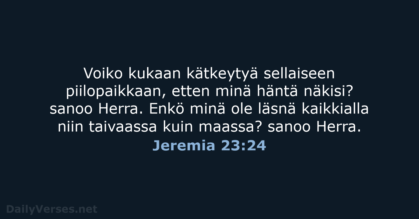 Jeremia 23:24 - KR92