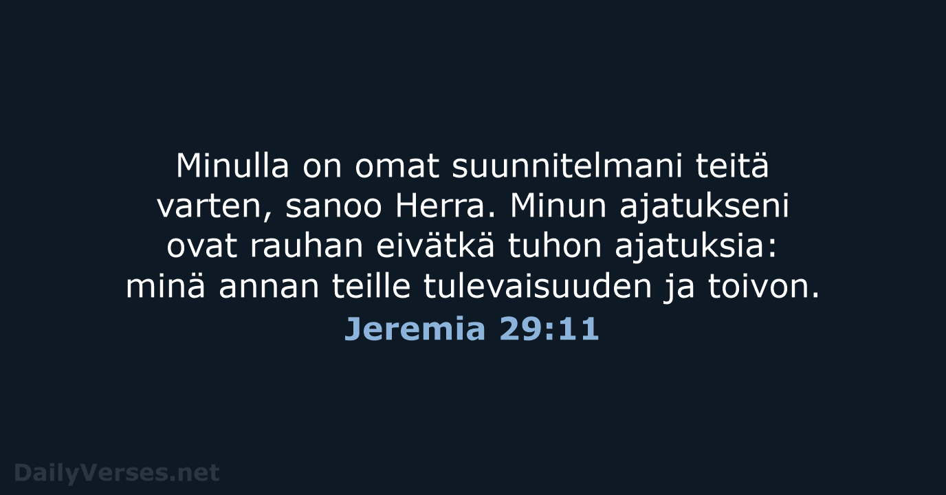 Jeremia 29:11 - KR92