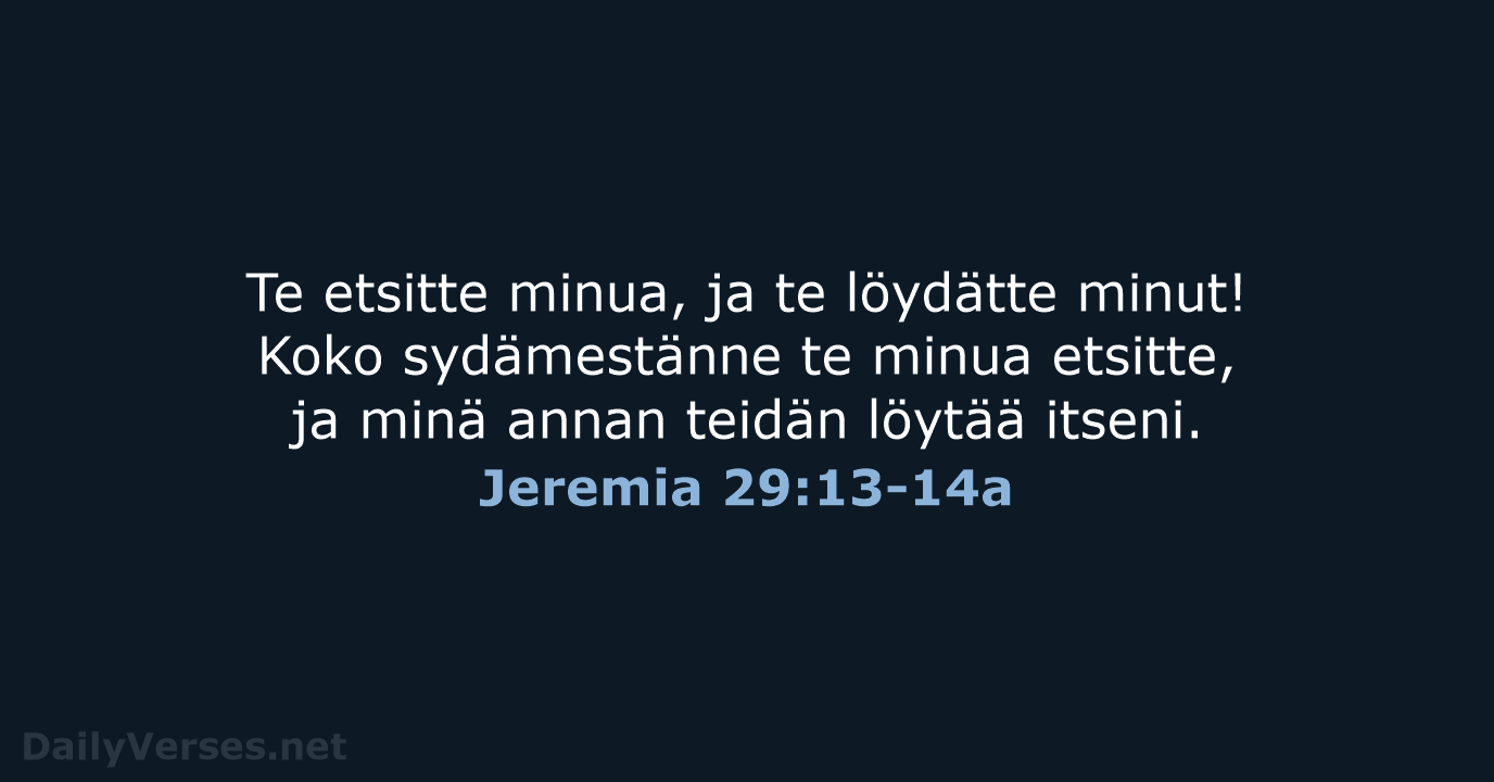 Jeremia 29:13-14a - KR92