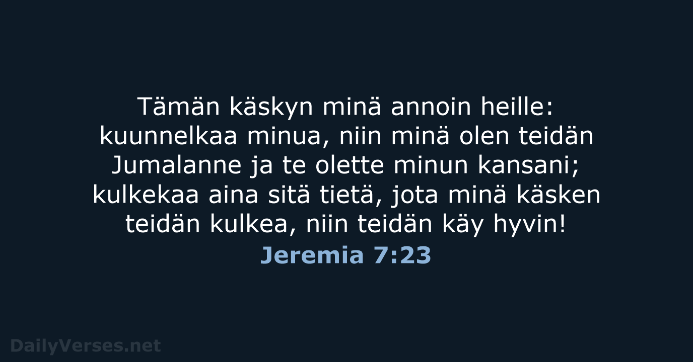 Jeremia 7:23 - KR92